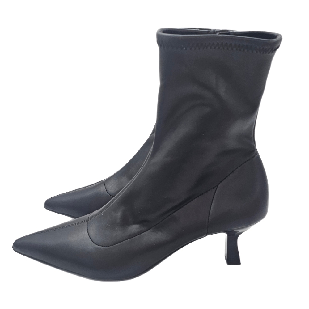 Abound Erinn Pointed Toe Kitten Heel Ankle Boots Black Size 9M